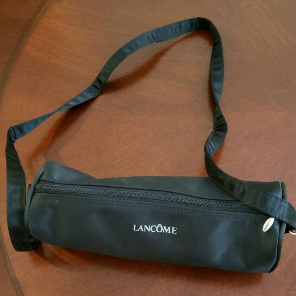 Lancome Black Travel / Make Up Case Bag with Strap